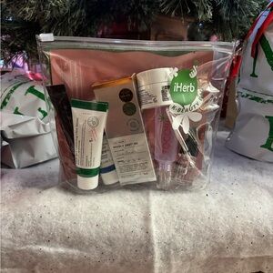 K-Beauty Skincare Set with Pink and Green Accents